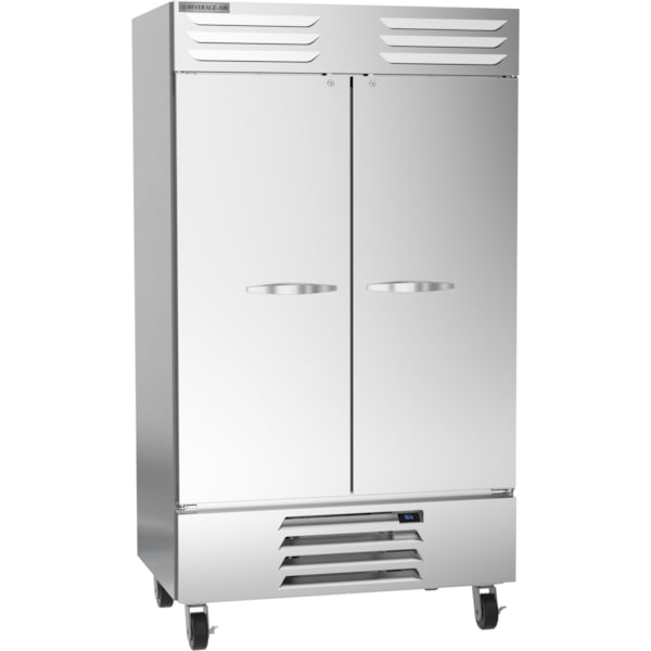 Reach In Refrigerator, Two Section, Solid Door, 44 Cu. Ft.